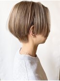 【morio原宿】ハンサムショート透明感カラーベージュ