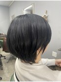 ショートボブ#縮毛矯正#エイジング世代#くびれボブ#丸みボブ