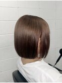 *ハッシュカットグレージュデザインカラーツートンカラー