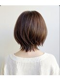 30代40代ショート白髪染めグレイカラーボブ艶栄名駅伏見丸の内