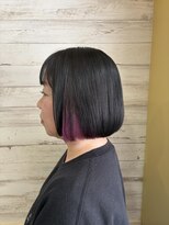 エム インターナショナル 白岡 キュート(EMU international CUTE)&nbsp;黒髪ボブ×ピンクインナーカラー