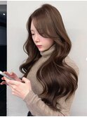 ワンホンレイヤー顔まわり韓国ロングレイヤー