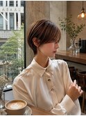 大人のショート/レイヤー/顔周り/ショート/ボブ/銀座駅