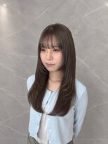 ジールサロン つくば本店 顔周りレイヤーカット/オリーブカラー