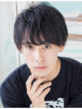 フェティッシュ(fetish) 顔周り長めの黒髪メンズスタイル