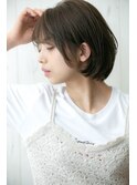 【オレンジクラッカー】前上り耳掛けレイヤーショートボブ