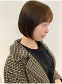 【三ツ井純】ナチュラルボブ ダークブラウンカラー 20代30代