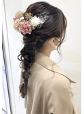 卒業式 成人式 振袖 袴 着付け ヘアセット 編み下ろしM322