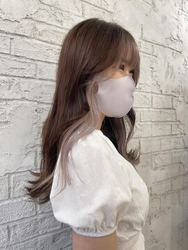 プライズ 池袋店(prize) フェイスフレーミングホワイトベージュインナーカラー池袋2229