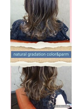 ヘアーコントライブルーム 魅人(Hair contrive room MEIREN) ・波ゆるパーマ&グラカラー