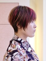 スパ ヘアーデザイン(SPA hair design) レッド系ハイライトショートヘア