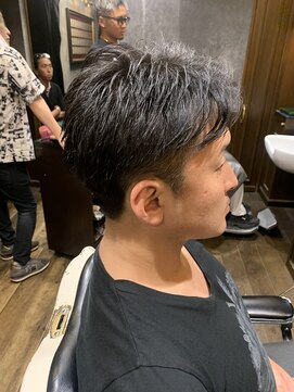 ヒロギンザ 田町店(HIRO GINZA) ハイライト/ツーブロックマッシュ/束感/波巻き