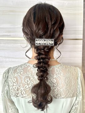 エルバイラビス 大宮(elu by lovis) 《ゆい》編みおろし/結婚式ヘア/ヘアセット/フルバング