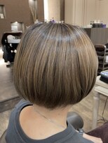 アルターリール(aL ter Rire) 黒髪/グレーベージュ/レイヤーロング/前髪パーマ /中村郁未