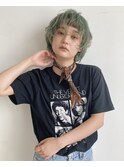 グランジBOBレイヤーペールグリーン