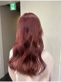 エアリーロング美髪ピンクブラウンブリーチ所沢練馬
