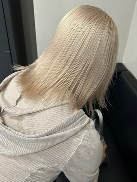 ベレーザ 渋谷(BELEZA) 8202渋谷ブロンドホワイトアッシュ髪質改善ストレート韓国ヘア