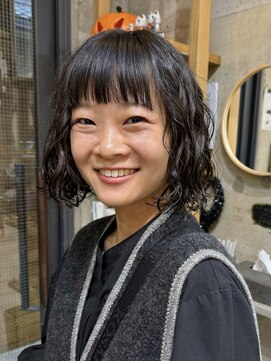 ナループロアオハナ(Nalu pu loa ohana) ボブパーマ/パーマ/くるくるパーマ/顎ボブ/ボブ/表参道/原宿