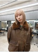 ミルクティーベージュ/ハイトーンボブ/バイカルテ(表参道駅)