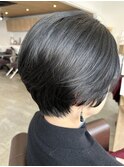 綺麗めショート×ブルーブラック