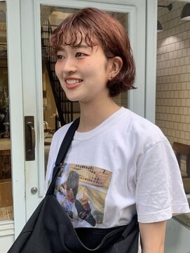 ナリー(Nary) オレンジボブパーマ/土田/Nary六角/京都美容室