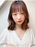 韓国風ヘアスタイルバングイルチャベンミディアムボブ