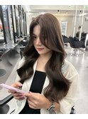 ブリーチなしダブルカラーで作るマロンベージュ♪