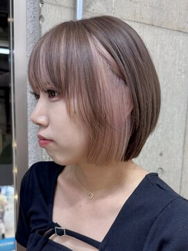 サンク 原宿 表参道(cinq) ダブルカラーハイトーンカラーヘーゼルベージュカラーグレージュ