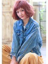 ラファンジュ ヘアー(Rohange hair)&nbsp;【Rohange】ベビーバング×ベリーピンク×ボブ#前髪