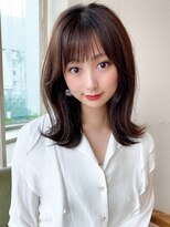 アフロート ディル(AFLOAT D'L)&nbsp;大人かわいいひし形シルエット ショコラグレージュ 外ハネ 小顔