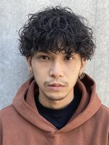 2way仕様刈り上げマッシュツイストスパイラルパーマメンズヘア