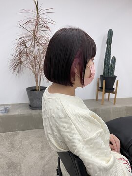 ハイブ 金沢(Hive) ショートボブ10代20代髪質改善インナーカラーツヤ髪スタイル