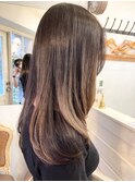 雰囲気柔らかニュアンスカラーレイヤーカットセミロング梅ヶ丘