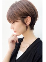 フラミューム 恵比寿(flammeum)&nbsp;大人可愛い20代30代40代黒髪前下がりショートボブ丸みショート