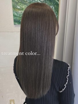 ヘアーアイスカルテット(HAIR ICI QUARTET) 縮毛矯正ロング♪コスメストレート髪質改善ココアベージュ