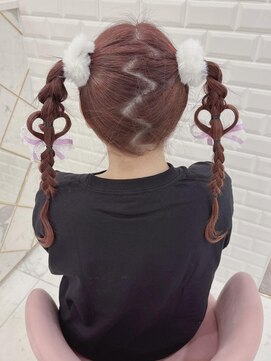 リルミー(Lilme) 三つ編みハートツインテール*まゆ