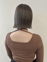 ユーフォリア 青山(Euphoria)&nbsp;オリーブベージュ×ラインボブ　【担当神野】