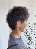 スパイキーショートツイストパーマツイストスパイラルパーマ