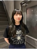 透明感ブリーチなしアッシュカラー韓国風艶感小顔プリカール