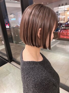 サラビューティーサイト 志免店(SARA Beauty Sight) 【志免】透明感抜群☆ミルクティーハイライト×ボブ/山之内