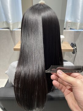 アールサロン アネックス 名駅(Rr SALON ANNEX) ダークグレーカラーと乾かすだけ縮毛矯正