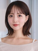 ガーデンヨコハマエスト(GARDEN YOKOHAMA est)&nbsp;ミディアム　レイヤー　外ハネ　前髪　暗めカラー　ワンカール