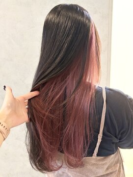 ラック(LUCK) インナーカラー/船橋/くすみベージュ/細めハイライト