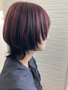 ピンク×ブラック　アンブレラカラー