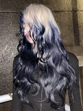イエナ 渋谷(IENA) ルーツカラーグラデーションブルーデザインケアブリーチ