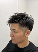 ツーブロックショート