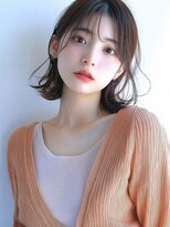 ムウ 難波(MOU) クールショートボブ前髪イメチェンピンクベージュ20代30代40代