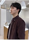 アップバング/刈り上げなし/黒髪/シャドウパーマ