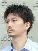 波巻きツイストスパイラルルーズパーマアクティブショート渋谷