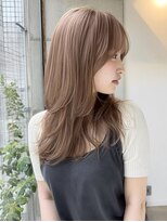 キャンバスアニュー 川崎(canvas anew.) ミディアムレイヤー”レイヤーカット*ミルクティーベージュ*